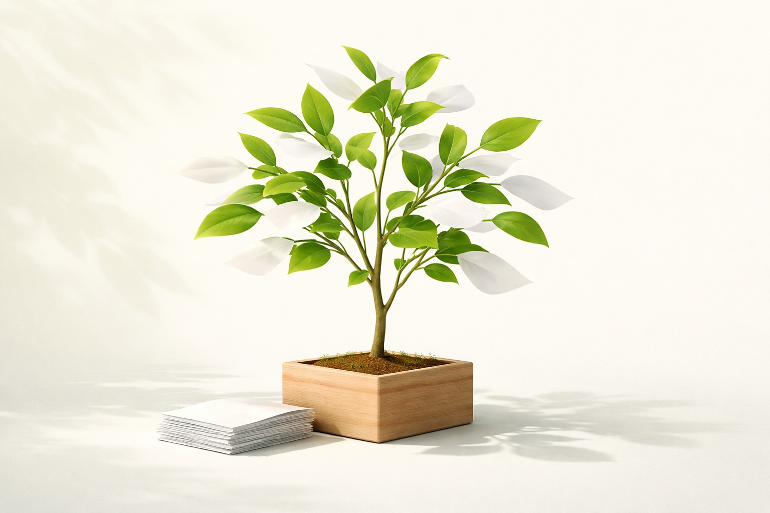 Illustration of a blog growing article by article