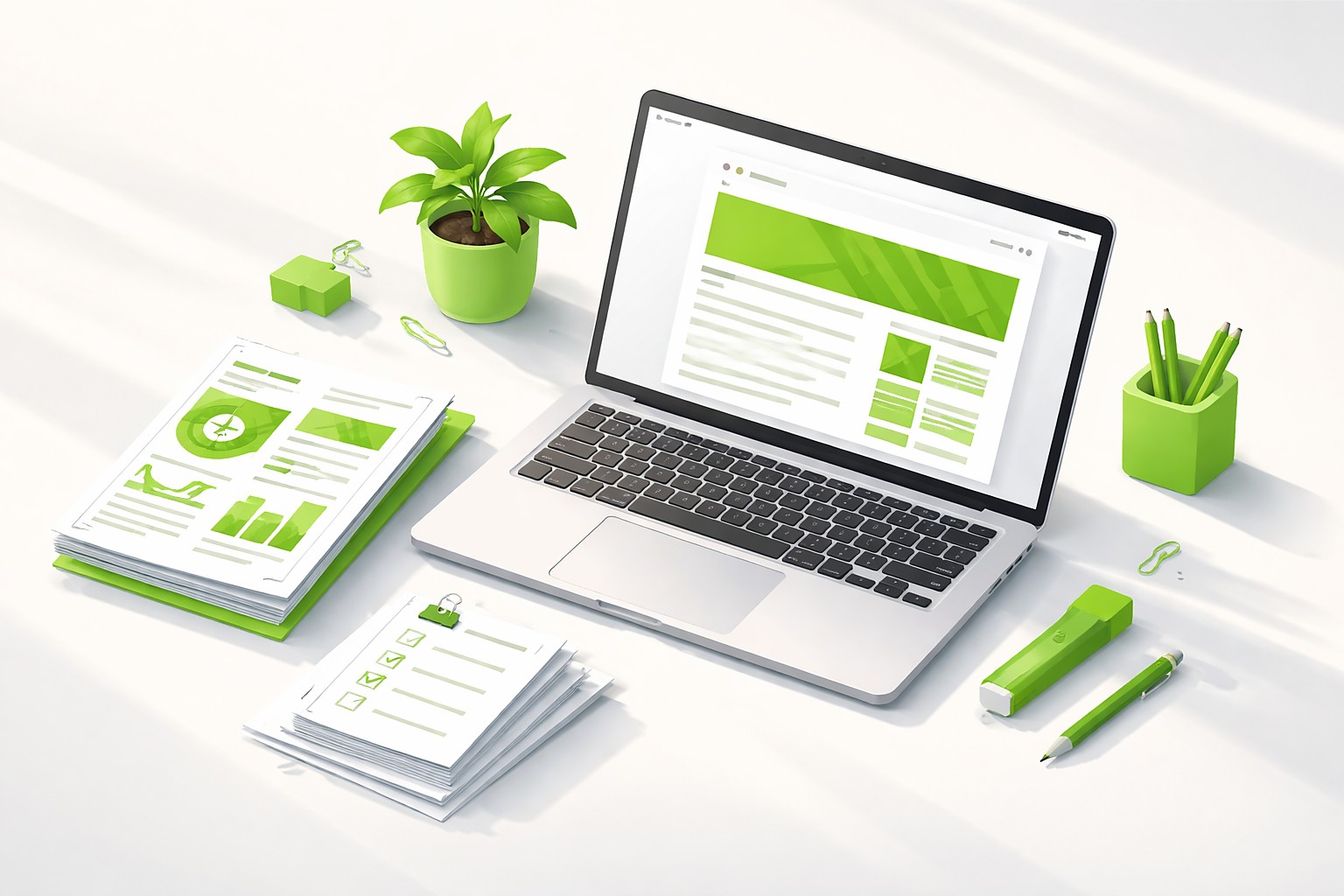 Illustration of a delivery report listing each published piece and its live URL